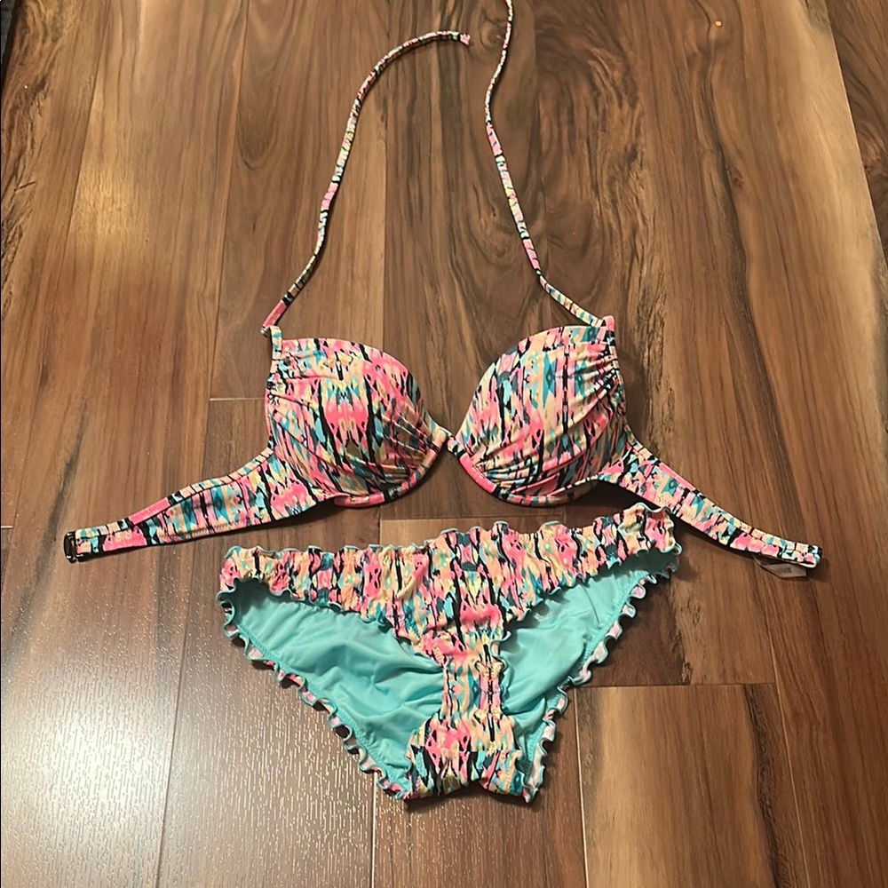 Colorful Patterned Bikini Set